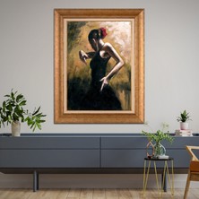 Giyense Altın Varaklı Çerçeveli Paspartulu Tablo RDF1120