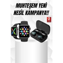 Dukkanıum Kaliteli Akıllı Saat ve Kaliteli Bluetooth Kulaklık Anc Özelliği Uzun Pil Ömrü