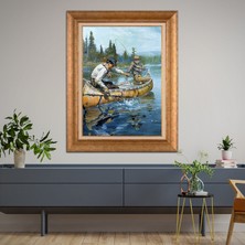 Giyense Altın Varaklı Çerçeveli Paspartulu Tablo RDF446