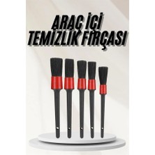 Dukkanıum Araç Içi LED Aksesuar 5 Farklı Detaylı Araba Temizlik Fırçası Oto Temizleme Fırçası