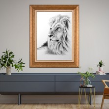 Giyense Altın Varaklı Çerçeveli Paspartulu Tablo RDF1286