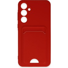 Dukkanıum Newface Samsung Galaxy A35 5g Kılıf Kelvin Kartvizitli Silikon - Kırmızı