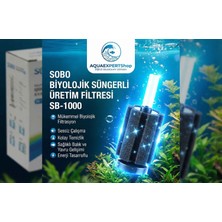 Sobo Biyolojik Süngerli Üretim Filtresi - Temizlik Filtresi - Uzun Boy SB-1000