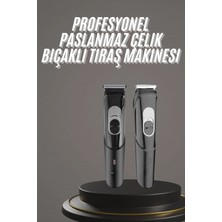 Dukkanıum Pro Şarjlı Saç Sakal Tıraş Makinesi Ense Kesme Makinesi Lazer Öncesi Kısaltma