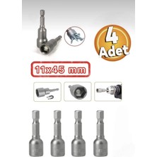 Cmc Tools CMC6539 Manyetik Somun Çatı Vidası Vida Sıkma Ucu 11X45 mm (4 Adet)