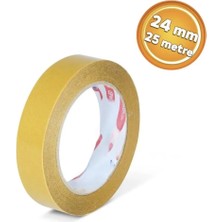 Mercure Çift Taraflı Şeffaf Filmik Bant 24 mm x 25 Metre Çift Taraflı Bant