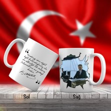 Asilmeydan Mustafa Kemal Atatürk Yatda Dinlenirken - Atatürk'ün Sözleri -Kupa Bardak
