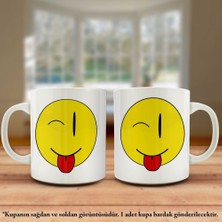 Asilmeydan Gülümseyen Muzip Emoji - Espirili Mizah Kupa Bardak - Arkadaş ve Sevdiklerinize Hediyelik