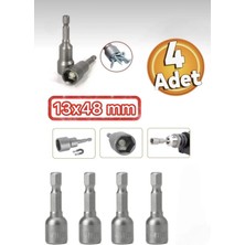 Cmc Tools CMC6543 Manyetik Somun Çatı Vidası Vida Sıkma Ucu 13X48 mm (4 Adet)