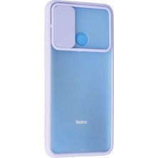 Dukkanıum Newface Xiaomi Redmi 9c Kılıf Palm Buzlu Kamera Sürgülü Silikon - Lila