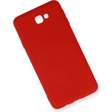 Dukkanıum Newface Samsung Galaxy J7 Prime Kılıf Nano Içi Kadife Silikon - Kırmızı