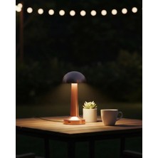 Starseven Bronz Masa Lambası 3 Renk LED Dokunmatik Şarjlı Model