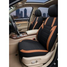 Mevas Monza Siyah Taba Serisi Mazda 323 Koltuk Kılıfı Tam Set