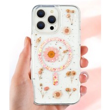 Dukkanıum Newface Iphone 16 Pro Kılıf Daisy Simli Magsafe Kapak - Mavi