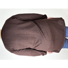 Yaşar Triko Kadın Kahverengi Uzun Kollu Bilek Lastikli Bisiklet Yaka Akrilik Uzun Tunik