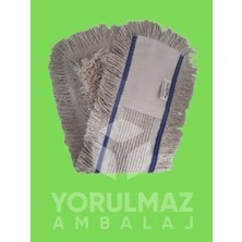 Yorulmaz Ambalaj 60 cm Kat Kesik Mop – Endüstriyel Nemli Mop Yedeği Yüksek Emici Zemin Temizlik Bezi