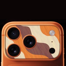 Senada iPhone 17 Pro Tam Kaplayan Kamera Çerçeve Koruyucu Desenli Baskılı - Kahve Tonu
