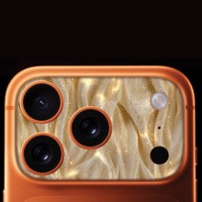 Senada iPhone 17 Pro Max Tam Kaplayan Kamera Çerçeve Koruyucu Desenli Baskılı - Işıltılı