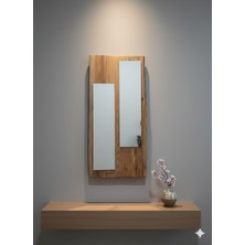 Veo Store Masif Kayın Ağacı El Işçiliği Dekoratif Duvar Aynası