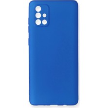 Dukkanıum Newface Samsung Galaxy A71 Kılıf First Silikon - Mavi