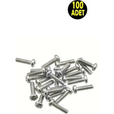 Usin 100 Adet M5 x 20MM Yıldız Silindir Başlı Dayanıklı Çiko Kaplama ( Ysb ) Metrik Vida - Montaj Vidası