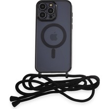 Dukkanıum Newface Iphone 13 Pro Kılıf Divo Lazer Askılı Magsafe Kapak - Siyah