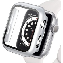 Dukkanıum Newface Apple Watch Ultra 49MM Camlı Kasa Ekran Koruyucu - Gümüş