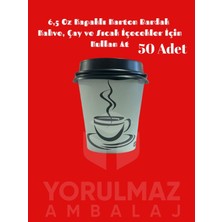 Yorulmaz Ambalaj 💥 6,5 Oz Kapaklı Karton Bardak 50 Adet – Kahve ve Sıcak Içecekler Için Sızdırmaz, Tek Kullanımlık