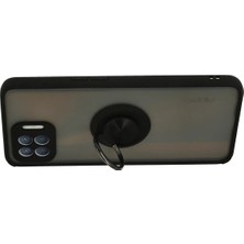 Dukkanıum Newface Oppo Reno 4 Lite Kılıf Montreal Yüzüklü Silikon Kapak - Siyah