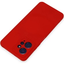 Dukkanıum Newface Xiaomi Redmi Note 12 4g Kılıf Nano Içi Kadife Silikon - Kırmızı