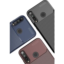 Dukkanıum Newface Huawei P40 Lite E Kılıf Auto Focus Karbon Kapak - Siyah