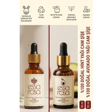 Essa Rosa Hint Yağı Cam Şişe - Avokado Yağı Cam Şişe - Doğal - Nemlendirici - Yüz Yogası 2'li Set