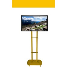 Kevega Tekerlekli Televizyon Ünitesi Sarı 32''–75'' inç ekran taşıyabilir (80 ekran – 165 ekran)