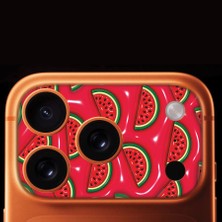 Senada iPhone 17 Pro Max Tam Kaplayan Kamera Çerçeve Koruyucu Desenli Baskılı - Karpuz