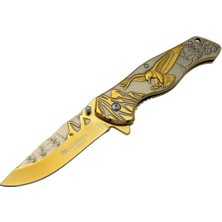 Haps Bugs Cravus Sibirya Kartallı Çakı Gold S-2099A 20,5 cm