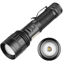 EkoAlışverişDünyam Peakstar PS-6153 10000 Lümen Zoomlu Mıknatıslı Tg Cob LED Powerbank Özellikli Profesyonel El Feneri