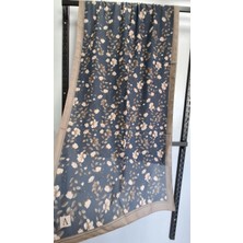 Aminenesil Lioren Soft Pamuk Şal Lacivert Kahverengi Renk