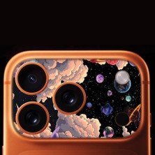Senada iPhone 17 Pro Tam Kaplayan Kamera Çerçeve Koruyucu Desenli Baskılı - Space 1030