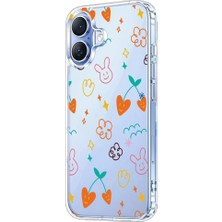 3gen Case Iphone 17 Kılıf Desenli Lüx Şeffaf Silikon Kılıf Cat7