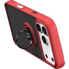 Dukkanıum Newface Apple Iphone 17 Pro Max Montreal Yüzüklü Silikon Kapak - Kırmızı