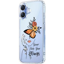 3gen Case Iphone 17 Kılıf Desenli Lüx Şeffaf Silikon Kılıf Never