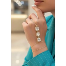 Caş Dekorasyon Altın Renk Taşlı Altın Kaplama Şahmeran