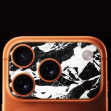 Senada iPhone 17 Pro Max Tam Kaplayan Kamera Çerçeve Koruyucu Desenli Baskılı - Bono Mermer