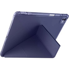Dukkanıum Newface Ipad Air 13 (2024) Kılıf Kalemlikli Mars Tablet Kılıfı - Lacivert