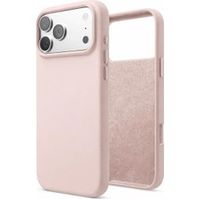 Gtc iPhone 17 Pro Max ile Uyumlu Lüx Premium Silikon Lansman Kapak & Kılıf - Kum Pembe