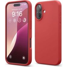 Gtc iPhone 17 ile Uyumlu Lüx Premium Silikon Lansman Kapak & Kılıf - Mat Kırmızı