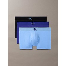 Calvin Klein Erkek Trunk Çok Renkli Desenli 3'lü Boxer Seti M Paça Tipi