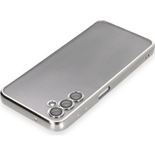 Dukkanıum Newface Samsung Galaxy A14 4g Kılıf Razer Lensli Silikon - Gümüş