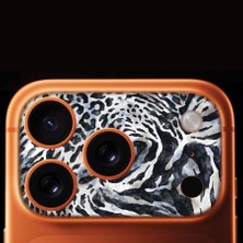 Senada iPhone 17 Pro Tam Kaplayan Kamera Çerçeve Koruyucu Desenli Baskılı - Sulu Boya Zebra
