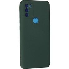 Dukkanıum Newface General Mobile Gm 21 Plus Kılıf Nano Içi Kadife Silikon - Koyu Yeşil